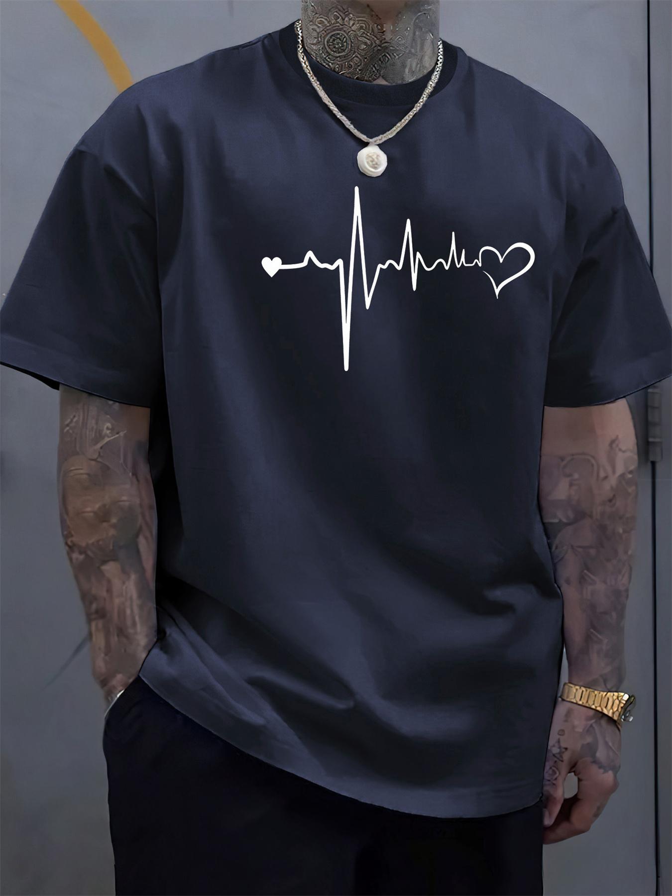 Men s Summer 100 Cotton Fashionable Casual Loose Large Heartbeat Creative Printed Sports Round Neck Short Sleeve T-shirt Top 5XL різнокольоровий
Men s Summer 100 Cotton Fashionable Casual Loose Large Heartbeat Creative Printed Sports Round Neck Short Sleeve T-shirt Top 5XL різнокольоровий