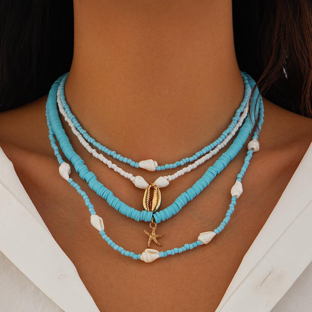 Literary and ethnic style colorful multi-layer necklaces, shell starfish pendants, retro stacked personalized necklaces
Literary and ethnic style colorful multi-layer necklaces, shell starfish pendants, retro stacked personalized necklaces