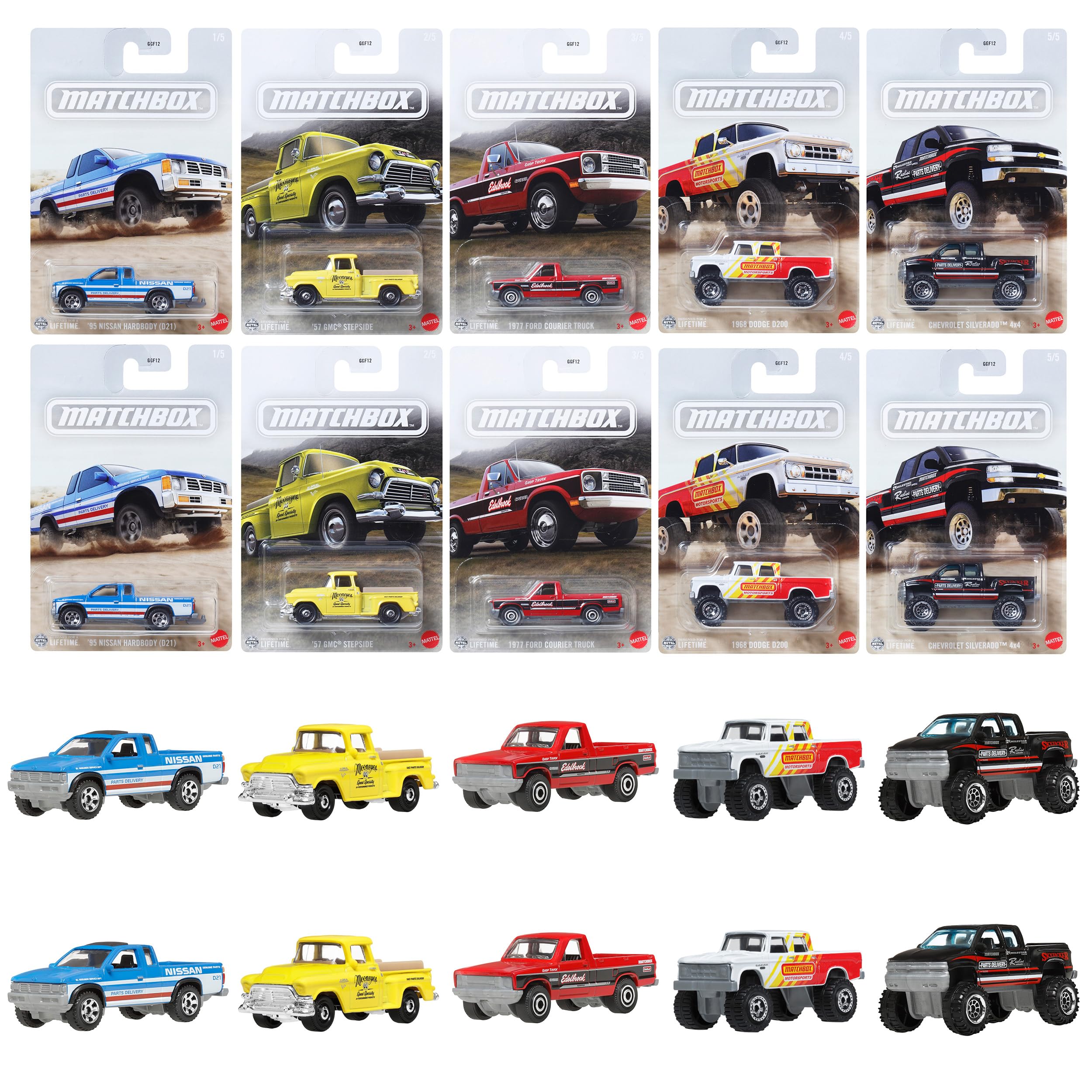 Matchbox Theme Assortment Truck Series Vehicle Toys Mini Box of Sold in Ages 3 and Multi - Cars, 10, Box, Up, 986E-GGF12
Matchbox Theme Assortment Truck Series Vehicle Toys Mini Box of Sold in Ages 3 and Multi - Cars, 10, Box, Up, 986E-GGF12