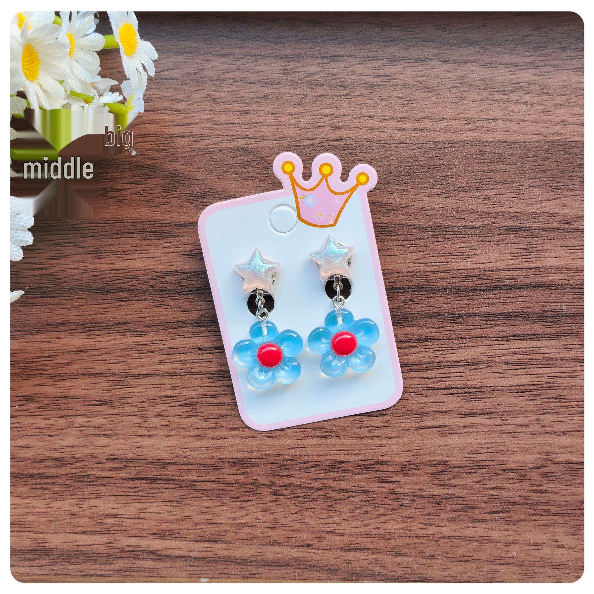 Cute Ice Crystal Flower Ear Clips - No Piercing Needed озеро синий
Cute Ice Crystal Flower Ear Clips - No Piercing Needed озеро синий