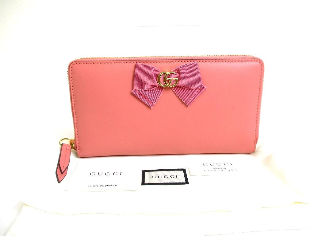 Authentic GUCCI GG Marmont Ribbon Motif Pink Leather Round Zip Wallet #a558 Refurbished
Authentic GUCCI GG Marmont Ribbon Motif Pink Leather Round Zip Wallet #a558 Refurbished