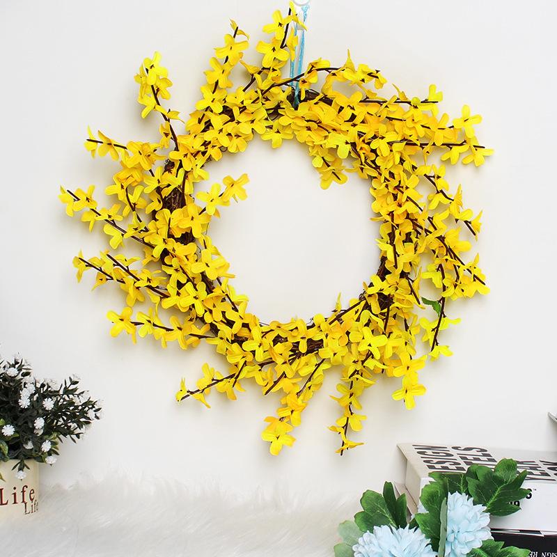 Simulation Spring Flower Wreath Door Hanging Home Yellow Decorative Wreath Window Holiday Arrangement Props
Simulation Spring Flower Wreath Door Hanging Home Yellow Decorative Wreath Window Holiday Arrangement Props