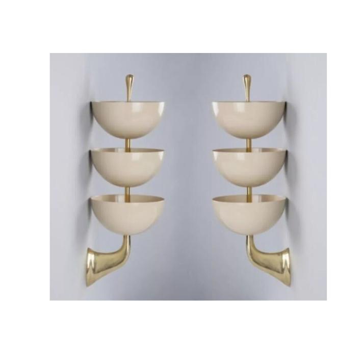 Rare 3-Arm Italian Wall Sconces – Stilnovo Style Mid-Century Modern Light Fixtures
Rare 3-Arm Italian Wall Sconces – Stilnovo Style Mid-Century Modern Light Fixtures