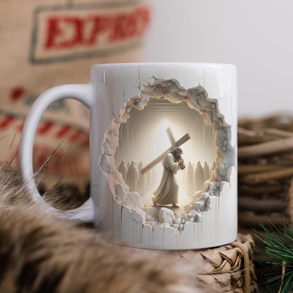The Believer Who Carries The Cross Ceramic Coffee Cup 3D Milk Cups Creative Breakfast Mug Household Drinkware Birthday Gift 330ml білий
The Believer Who Carries The Cross Ceramic Coffee Cup 3D Milk Cups Creative Breakfast Mug Household Drinkware Birthday Gift 330ml білий