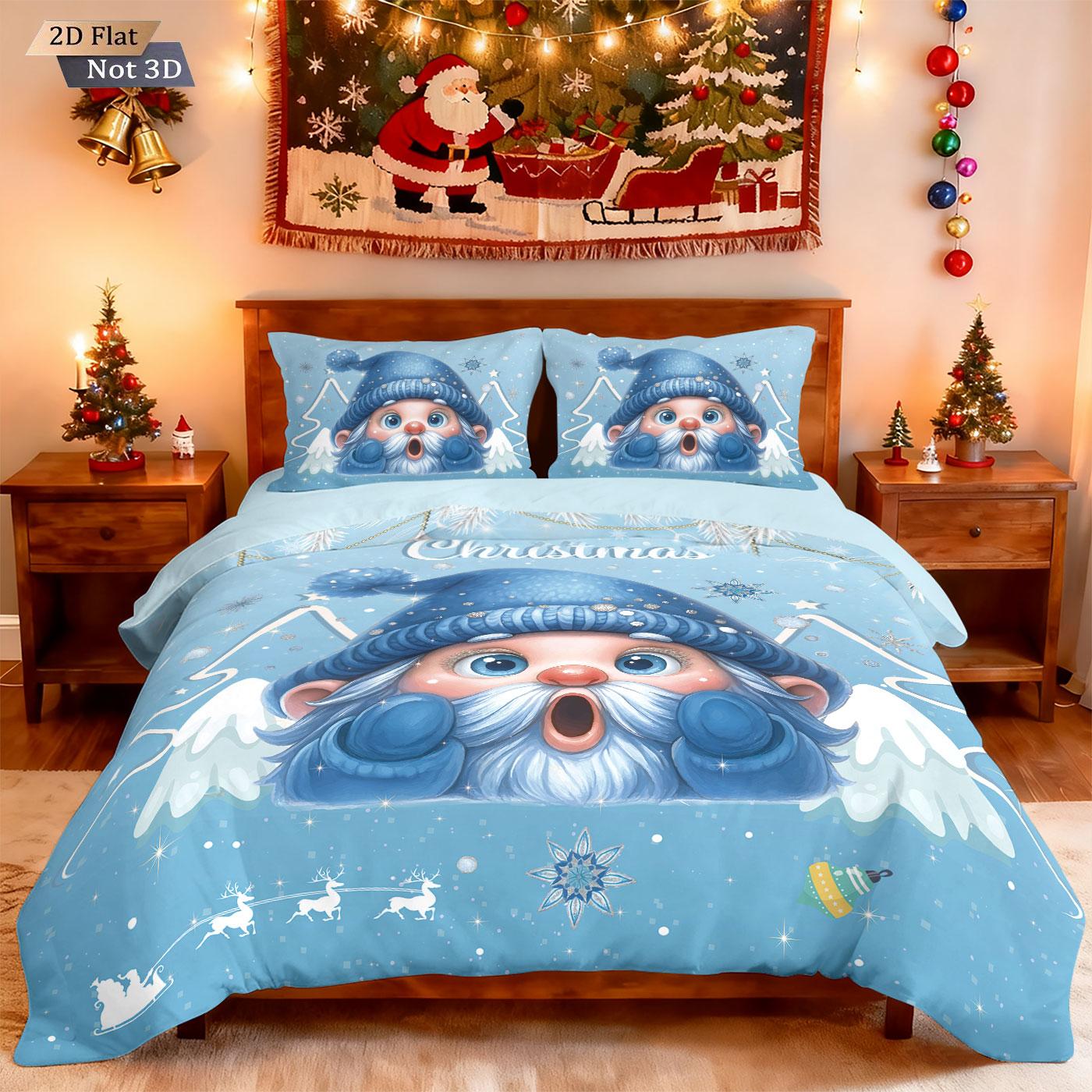 3Pcs Christmas Cartoon Goblin Print Coreless Duvet Set, Multi Size Bedroom Dormitory Bedding Holiday Decoration Machine Washable 135x200cm-EU-Single&set
3Pcs Christmas Cartoon Goblin Print Coreless Duvet Set, Multi Size Bedroom Dormitory Bedding Holiday Decoration Machine Washable 135x200cm-EU-Single&set