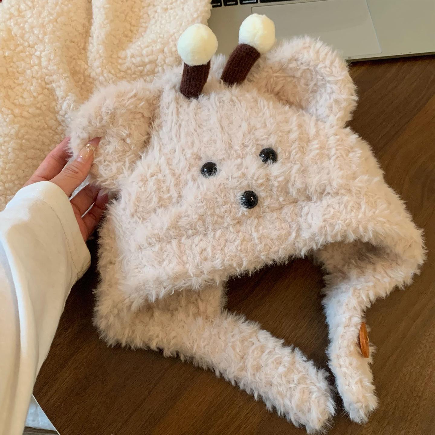 Cute bee bear knitted plush hat women s season warm versatile cold ear protection hat warm Lei Feng hat One size fits all бежевий
Cute bee bear knitted plush hat women s season warm versatile cold ear protection hat warm Lei Feng hat One size fits all бежевий