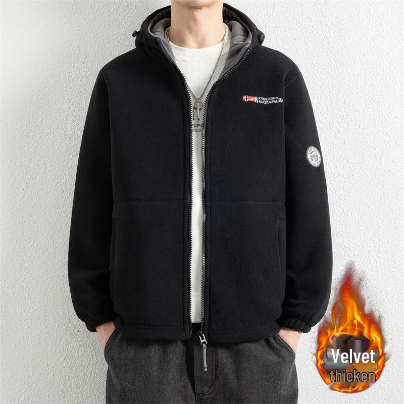 JK32001 Men s Fleece Hooded Jacket - Thickened Velvet for Autumn/Winter Outdoor Wear M чорний
JK32001 Men s Fleece Hooded Jacket - Thickened Velvet for Autumn/Winter Outdoor Wear M чорний