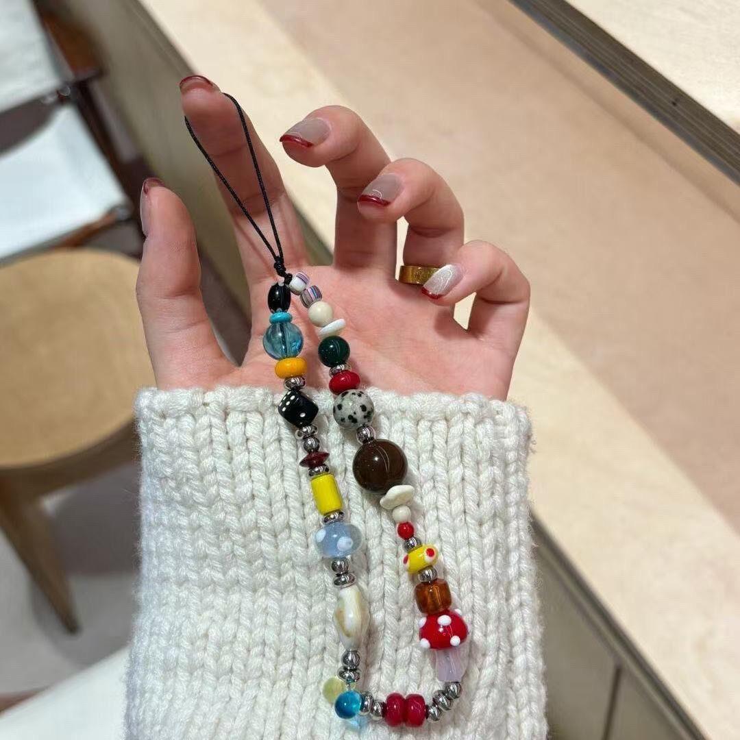 Red Mushroom Phone Chain & Colorful Beaded Camera Lanyard with Dopamine Pendant for Women
Red Mushroom Phone Chain & Colorful Beaded Camera Lanyard with Dopamine Pendant for Women