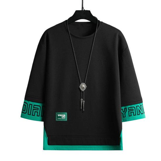 O-Neck 3/4 Sleeve Men Tops Letter Print Elastic Sweat Absorbing Breathable Hip Hop Style Fake Two Pieces T-shirt Streetwear 5XL чёрный
O-Neck 3/4 Sleeve Men Tops Letter Print Elastic Sweat Absorbing Breathable Hip Hop Style Fake Two Pieces T-shirt Streetwear 5XL чёрный