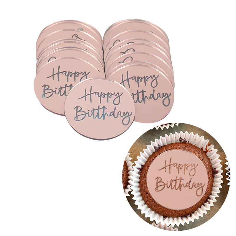 10pcs Happy Birthday Cupcake Toppers Gold Acrylic Circle Dessert Cake DIY Decorations Insert Card Kids Party Supplies
10pcs Happy Birthday Cupcake Toppers Gold Acrylic Circle Dessert Cake DIY Decorations Insert Card Kids Party Supplies