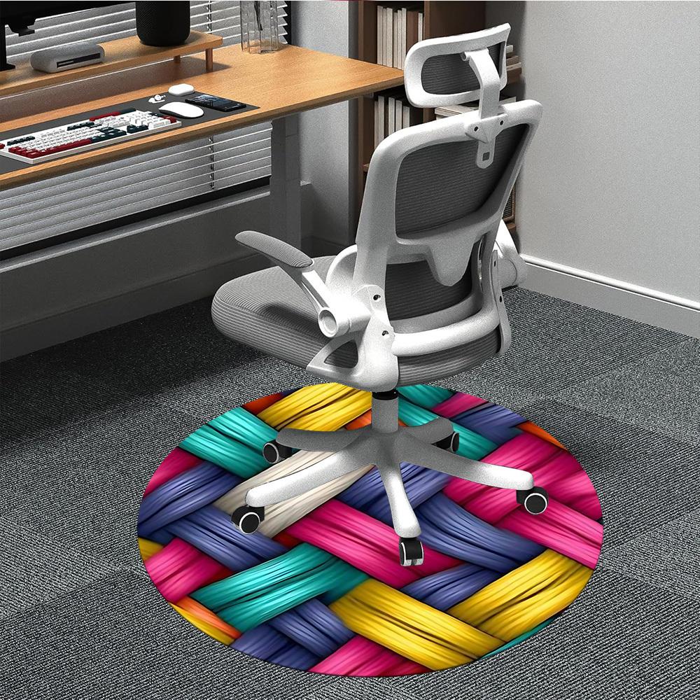 1pc Colorful Weave Pattern Chair Carpet for Office, Round Polyester Mat, Indoor Decor for Office, Easycare Fabric, Washable Non-slip Area Carpet 80cm
1pc Colorful Weave Pattern Chair Carpet for Office, Round Polyester Mat, Indoor Decor for Office, Easycare Fabric, Washable Non-slip Area Carpet 80cm