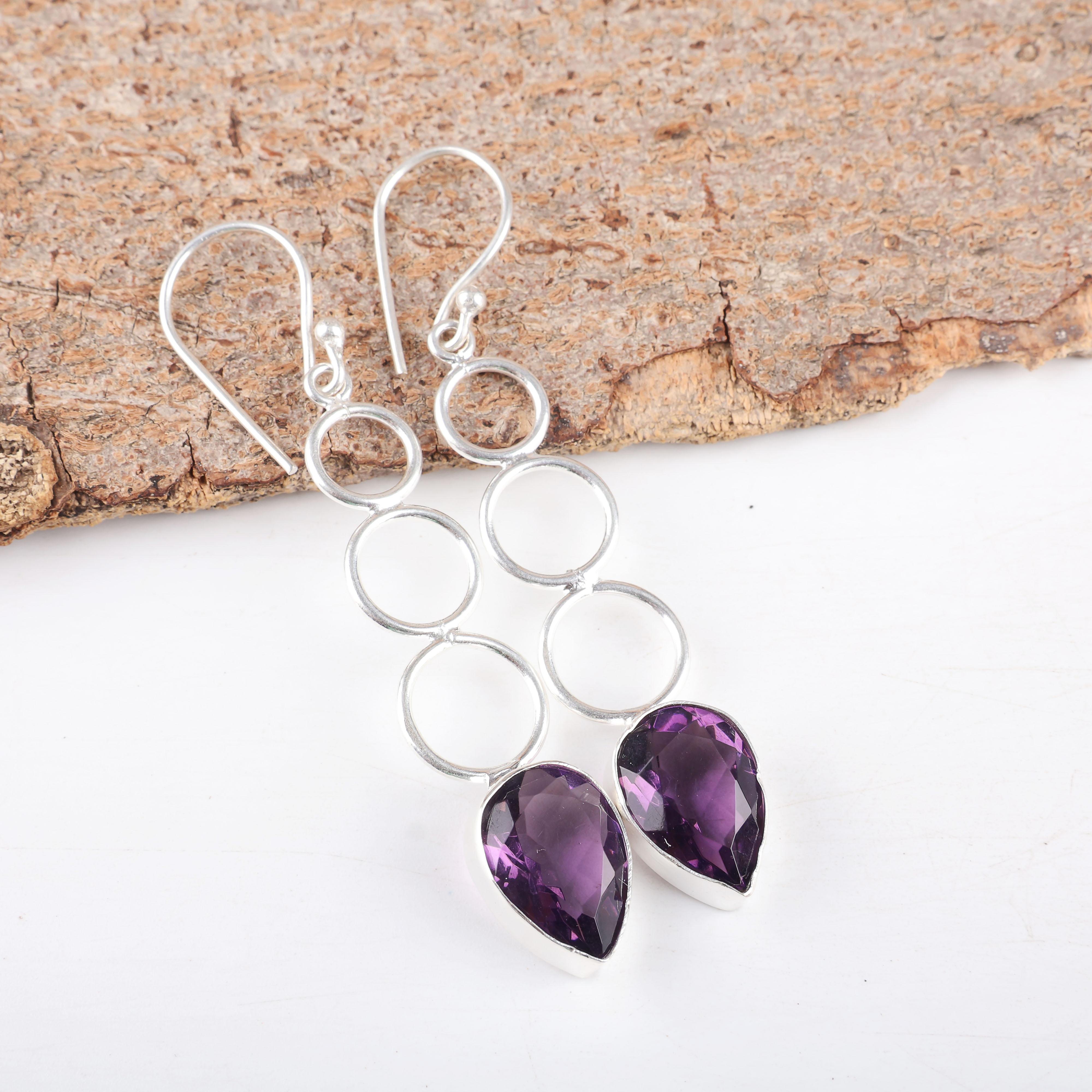 Wonderful Amethyst Gemstone Jewelry, Handmade Attractive Earrings, Handmade Silver Earrings Gift For Friend 2.56 Inches фіолетовий
Wonderful Amethyst Gemstone Jewelry, Handmade Attractive Earrings, Handmade Silver Earrings Gift For Friend 2.56 Inches фіолетовий