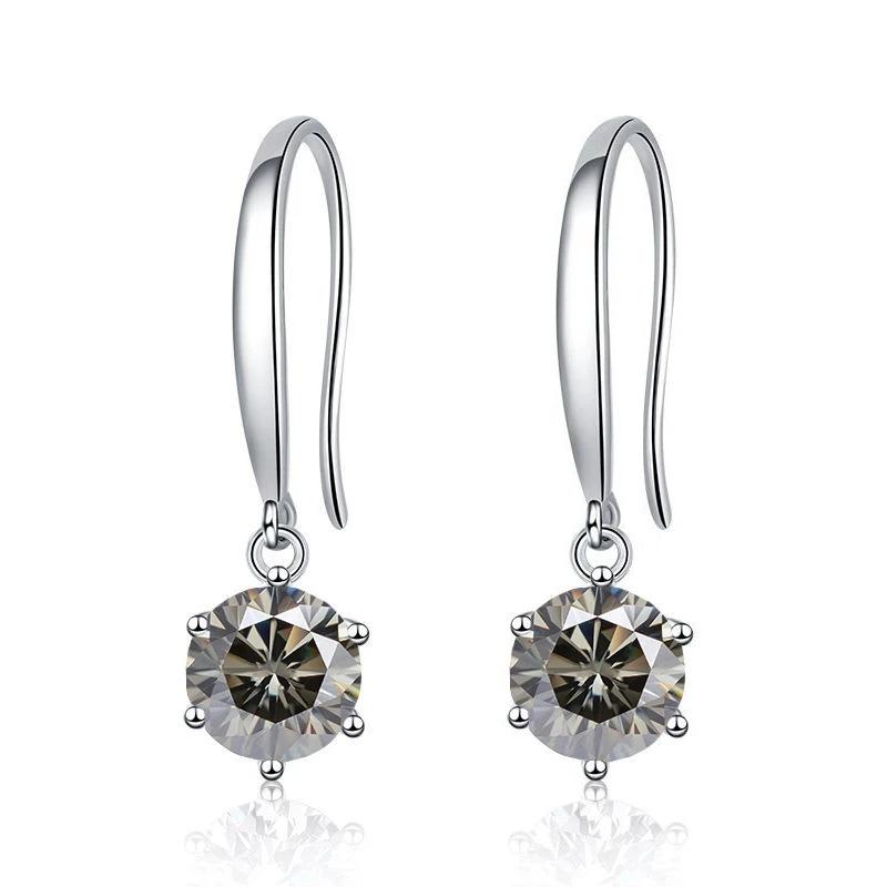 5mm Round Cut Moissanite Drop Earrings S925 Sterling Silver Hook Earrings For Women 5mm серый
5mm Round Cut Moissanite Drop Earrings S925 Sterling Silver Hook Earrings For Women 5mm серый