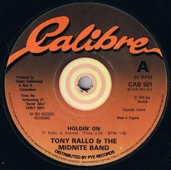 7inch Record TONY RALLO & THE MIDNITE BAND - Holdin On CAB501 Calibre 1979 UK Dance & Electronica Used
7inch Record TONY RALLO & THE MIDNITE BAND - Holdin On CAB501 Calibre 1979 UK Dance & Electronica Used