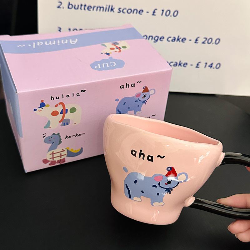 Cute Cartoon Animal Ceramic Mug Big Ear Handle Coffee Cup Home Breakfast Oatmeal Milk Cup Souvenir 300ml
Cute Cartoon Animal Ceramic Mug Big Ear Handle Coffee Cup Home Breakfast Oatmeal Milk Cup Souvenir 300ml