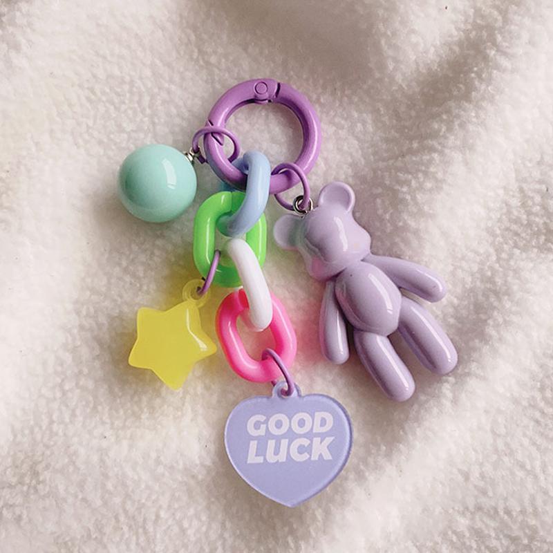 Creative Cute Bear Keychain Colorful Bear Bag Decoration Accessories For Women Girls Earphone Protective Case Pendant
Creative Cute Bear Keychain Colorful Bear Bag Decoration Accessories For Women Girls Earphone Protective Case Pendant