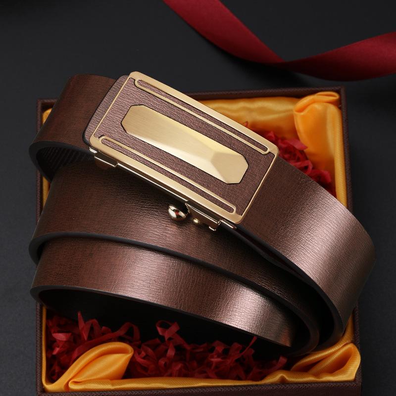 New Men s Automatic Buckle Genuine Leather Cowhide Belt Business Casual Simple Versatile Trousers Belt Middle Aged and Young Leather 125cm
New Men s Automatic Buckle Genuine Leather Cowhide Belt Business Casual Simple Versatile Trousers Belt Middle Aged and Young Leather 125cm