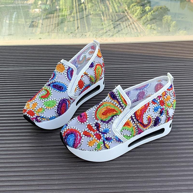 New printing inner height increase foreign trade women s shoes slope heel one pedal casual shoes women s large size high heel women s shoes 42 білий
New printing inner height increase foreign trade women s shoes slope heel one pedal casual shoes women s large size high heel women s shoes 42 білий