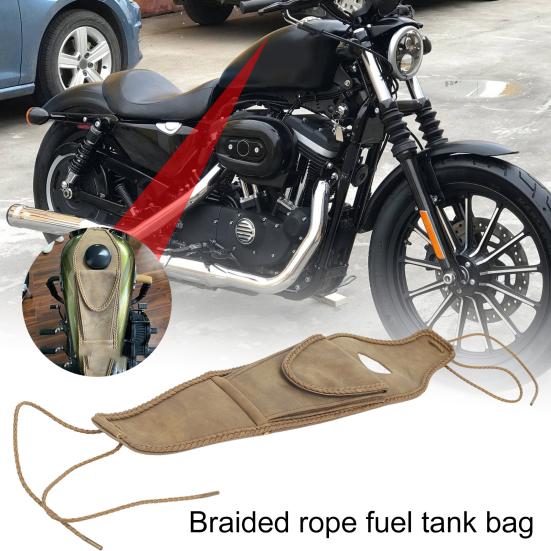 Vintage Fuel Tank Bag Braided Bronze Rivet Faux Leather Oil Tank Panel Cover Bag for Sportster 883
Vintage Fuel Tank Bag Braided Bronze Rivet Faux Leather Oil Tank Panel Cover Bag for Sportster 883
