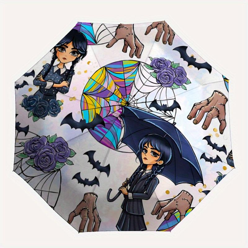 1pc Wednesday Automatic Umbrella 8-Bone Design Compact Gear for Outdoor Travel, Perfect Helloween Chrismas Gift for Friends or Family y250829146
1pc Wednesday Automatic Umbrella 8-Bone Design Compact Gear for Outdoor Travel, Perfect Helloween Chrismas Gift for Friends or Family y250829146