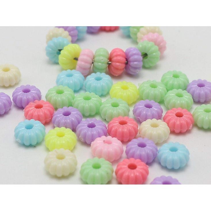 Beads 200pcs Mixed Pastel Color Acrylic Various Shape Flower Spacer Beads Craft - (Shape and Size:Fluted Rondelle 10X4mm) Wave Donut 12mm
Beads 200pcs Mixed Pastel Color Acrylic Various Shape Flower Spacer Beads Craft - (Shape and Size:Fluted Rondelle 10X4mm) Wave Donut 12mm