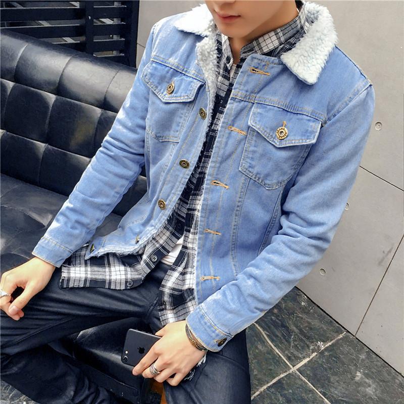 Men s Slim Winter Denim Jacket with Lamb Wool Lining S
Men s Slim Winter Denim Jacket with Lamb Wool Lining S