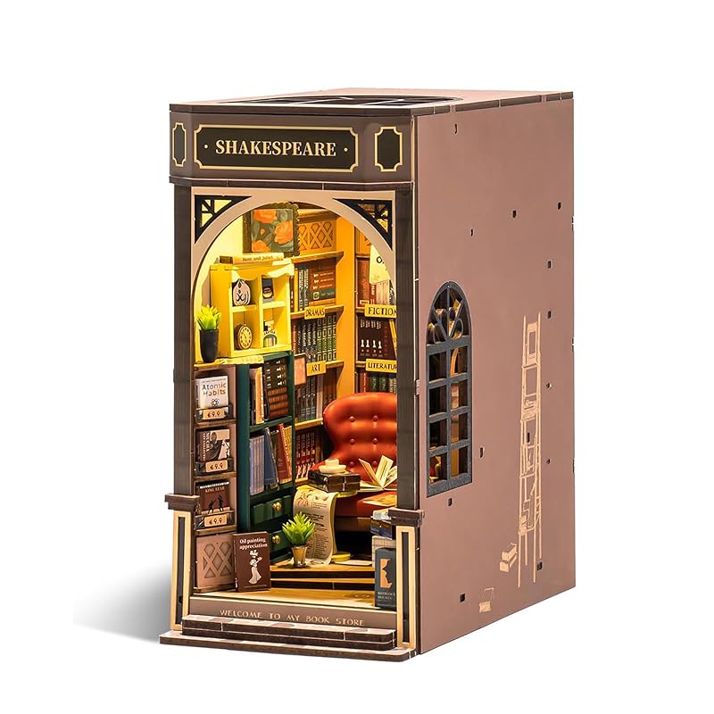 ROBOTIME book nook kit DIY 3D puzzle craft wooden handmade kits miniature doll house book stand assembled bookshelf decoration led switching light
ROBOTIME book nook kit DIY 3D puzzle craft wooden handmade kits miniature doll house book stand assembled bookshelf decoration led switching light