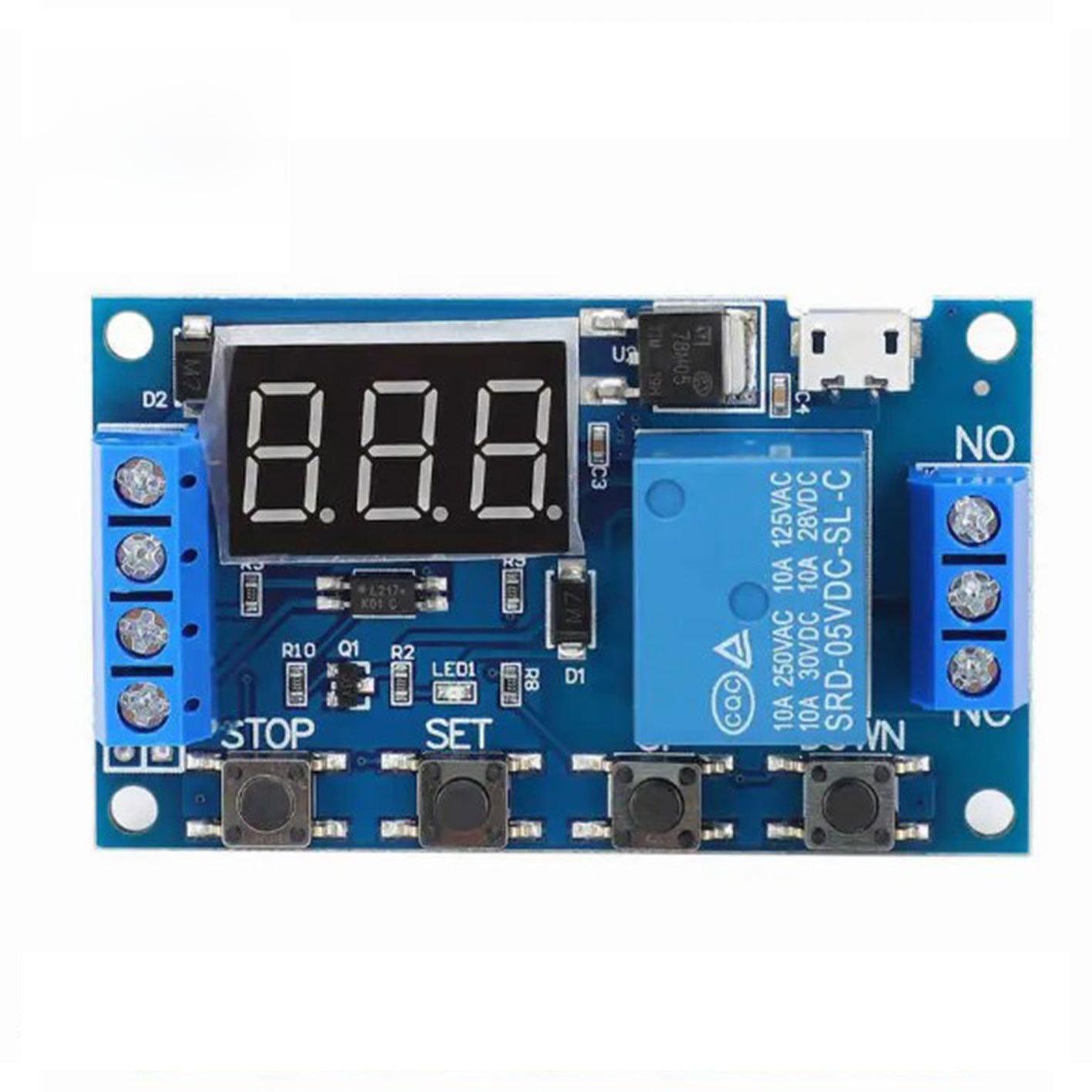 6-30V Relay Module Switch, One-way Relay with Delay Timer Function for Electrical Control & Automation Projects
6-30V Relay Module Switch, One-way Relay with Delay Timer Function for Electrical Control & Automation Projects