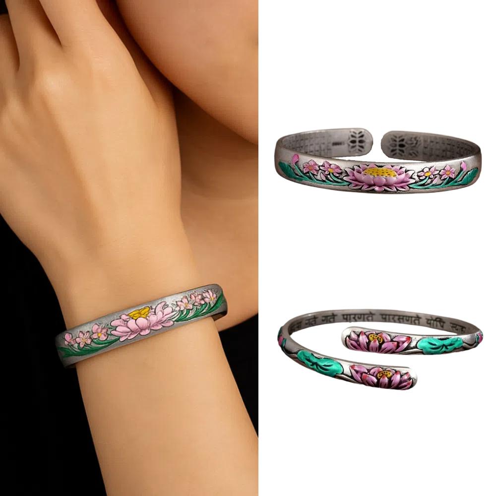 Vintage Chinese Style Bracelets Adjustable Cloisonne Open Bangle Lotus Copper Bangle Women Style B
Vintage Chinese Style Bracelets Adjustable Cloisonne Open Bangle Lotus Copper Bangle Women Style B