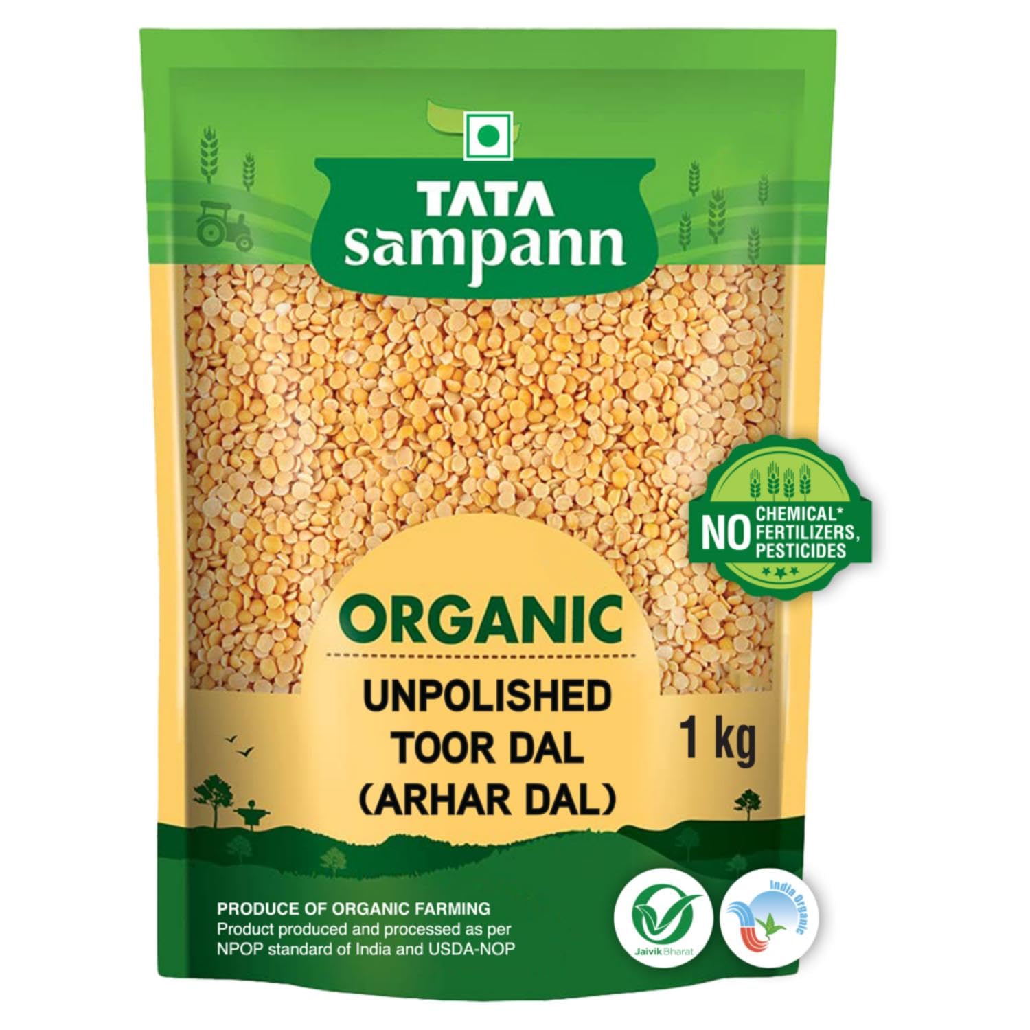 Tata Sampann Organic Unpolished Toor Dal Arhar Dal 1 Kg Protein Rich Natural Pulses For Healthy Meals
Tata Sampann Organic Unpolished Toor Dal Arhar Dal 1 Kg Protein Rich Natural Pulses For Healthy Meals