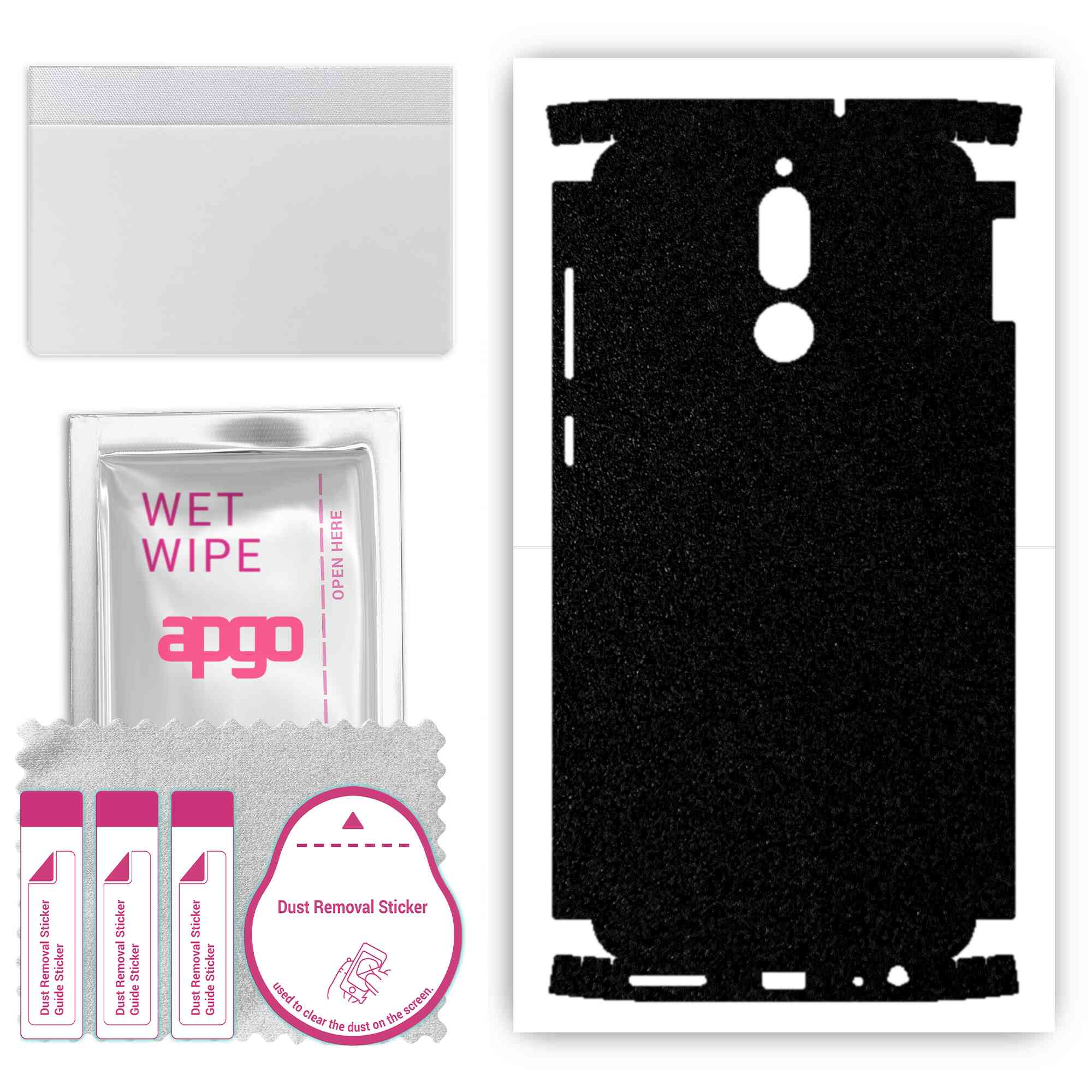 Apgo Protective Skin Sticker for the back+sides compatible with Huawei Mate 10 Lite, Full Wrap Film, Foil, Vinyl - Pattern Matte Black
Apgo Protective Skin Sticker for the back+sides compatible with Huawei Mate 10 Lite, Full Wrap Film, Foil, Vinyl - Pattern Matte Black