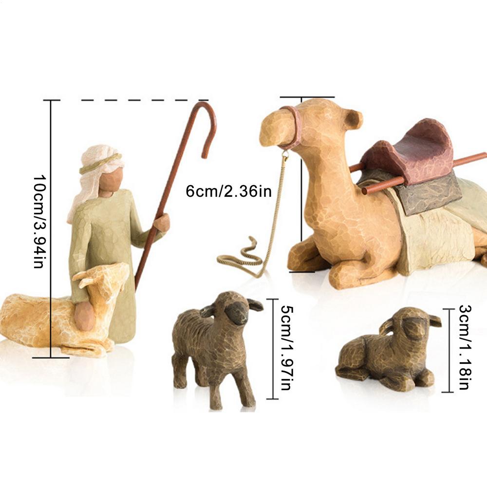 Nativity Set Christmas Decoration Resin Shepherds and Animals Statue Craft Resin Manger Nativity Sets for Mantel Fireplace
Nativity Set Christmas Decoration Resin Shepherds and Animals Statue Craft Resin Manger Nativity Sets for Mantel Fireplace