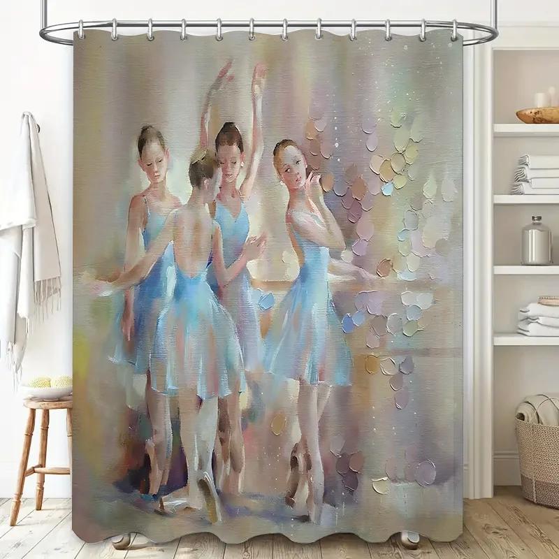 Elegant Ballerina Shower Curtain Artistic Painting Style Home Decoration Waterproof Durable For Stylish Home Upgrade W60H190(CM)-1 Pcs
Elegant Ballerina Shower Curtain Artistic Painting Style Home Decoration Waterproof Durable For Stylish Home Upgrade W60H190(CM)-1 Pcs