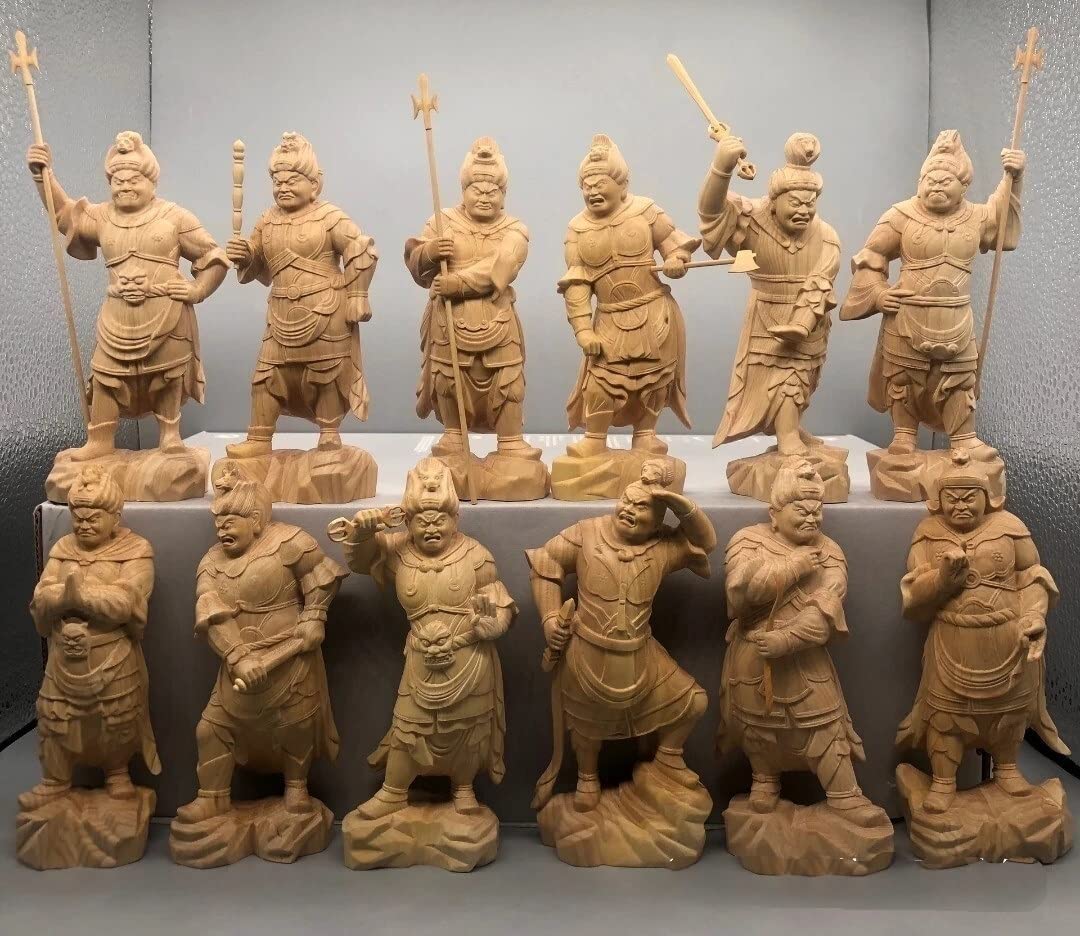 Wooden Buddhist Statue Set of Twelve Heavenly Generals - Bhaisajyaguru (Medicine Buddha) - Total Height 13cm
Wooden Buddhist Statue Set of Twelve Heavenly Generals - Bhaisajyaguru (Medicine Buddha) - Total Height 13cm
