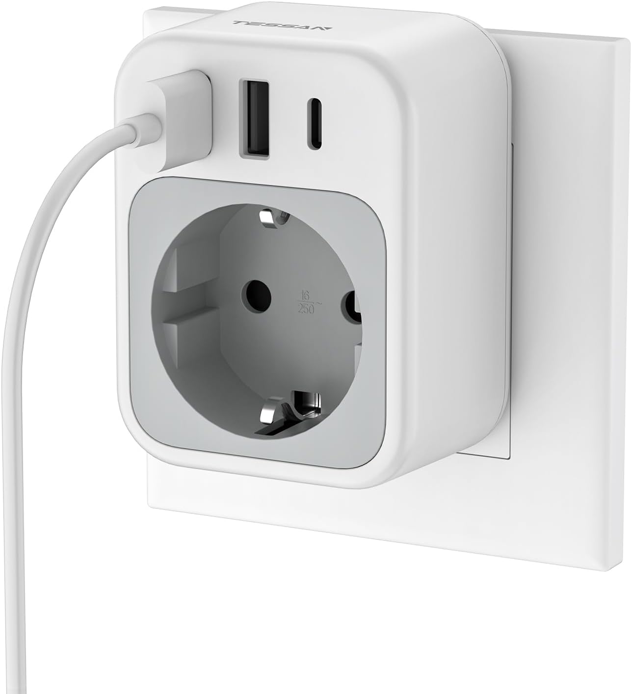 TESSAN Socket Adapter with 3 USB, Multiple Plug for socket 3600 W,Compatible for Phone and Household Appliances, Grey 1 Outlets 2USB-A 1 TYPE-C сірий колір
TESSAN Socket Adapter with 3 USB, Multiple Plug for socket 3600 W,Compatible for Phone and Household Appliances, Grey 1 Outlets 2USB-A 1 TYPE-C сірий колір