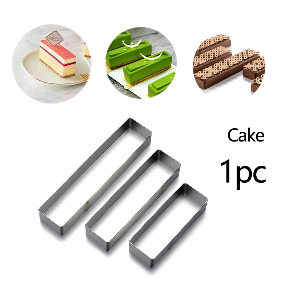 3 sizes Stainless Steel Mousse Ring Rectangle Cake Ring Cookie Cutters Mousse Baking Cake Mold Tiramisu Bake Tools Hot Sale
3 sizes Stainless Steel Mousse Ring Rectangle Cake Ring Cookie Cutters Mousse Baking Cake Mold Tiramisu Bake Tools Hot Sale