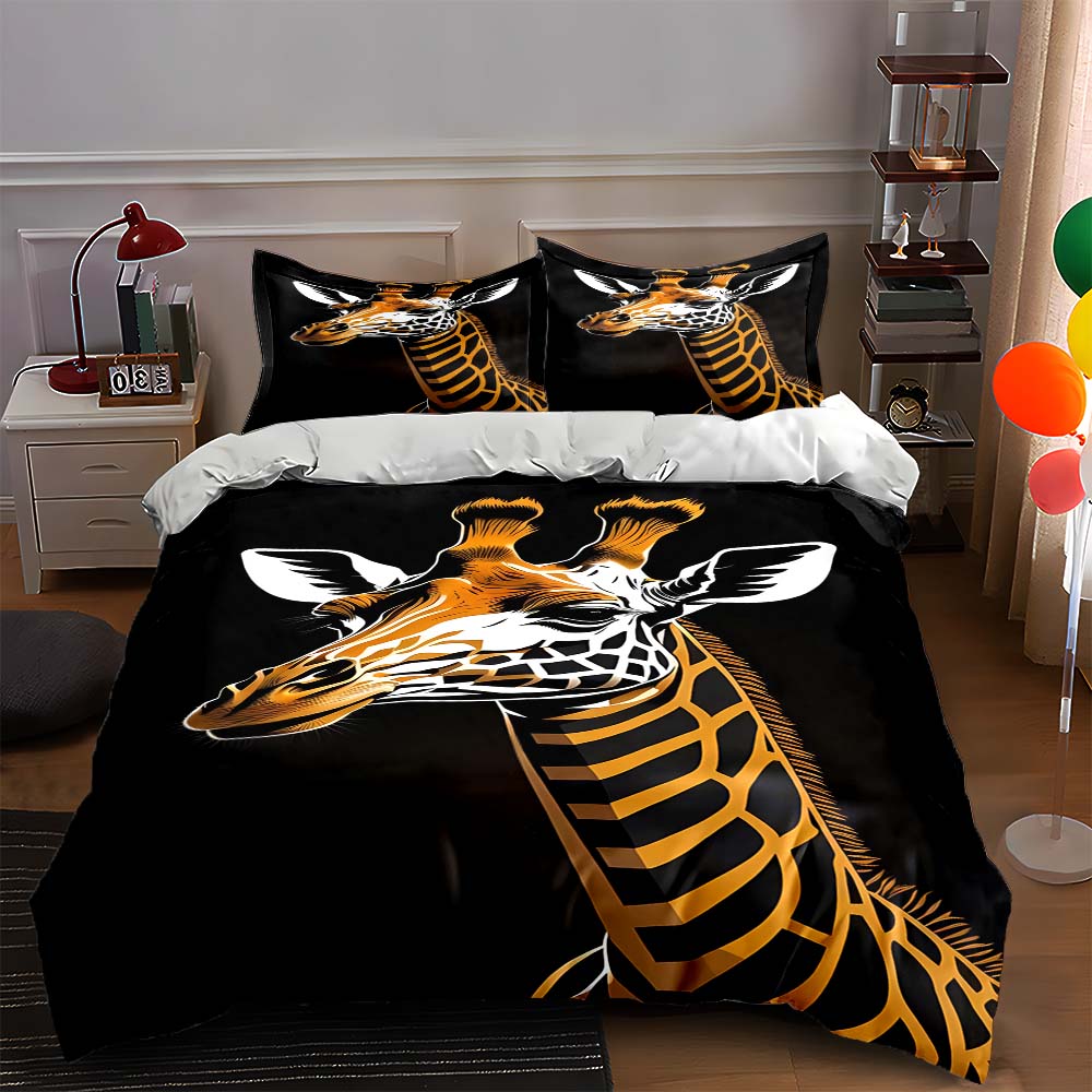 Giraffe-themed design Bedding Duvet cover sets Duvet covers Pillowcases gifts (1 * Duvet Cover 2 * Pillowcases, without duvet insert) 135x200cm
Giraffe-themed design Bedding Duvet cover sets Duvet covers Pillowcases gifts (1 * Duvet Cover 2 * Pillowcases, without duvet insert) 135x200cm