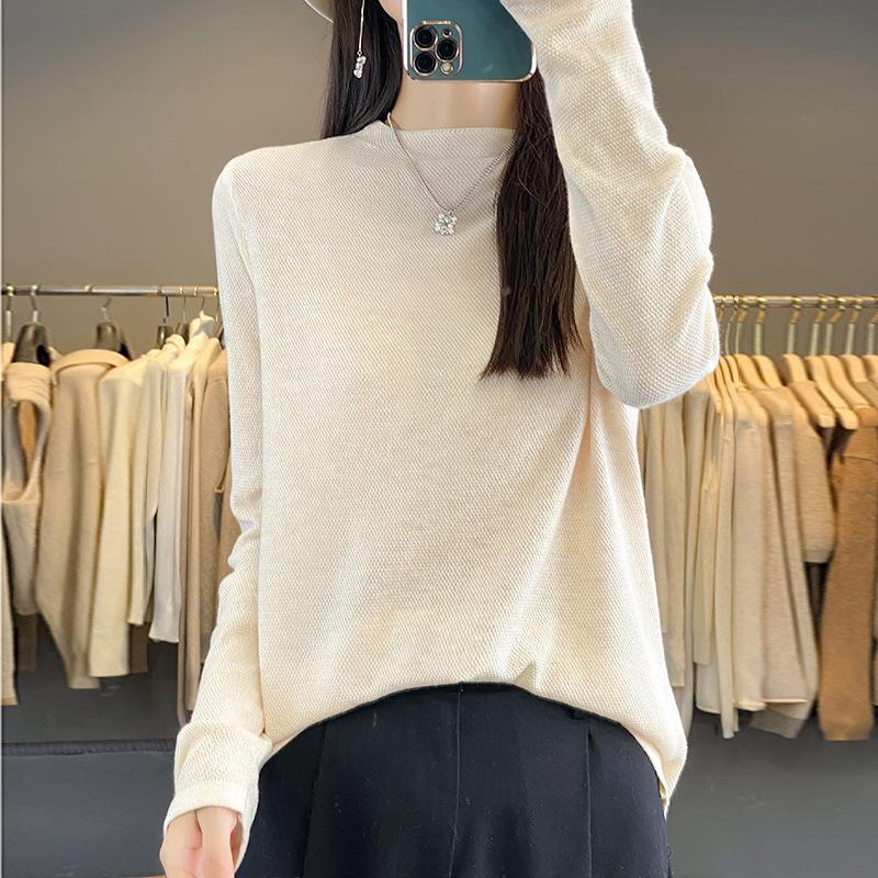 Semi-turtleneck worsted wool long-sleeved knitted sweater women s autumn and winter new solid color sweater bottoming shirt loose inner top M
Semi-turtleneck worsted wool long-sleeved knitted sweater women s autumn and winter new solid color sweater bottoming shirt loose inner top M