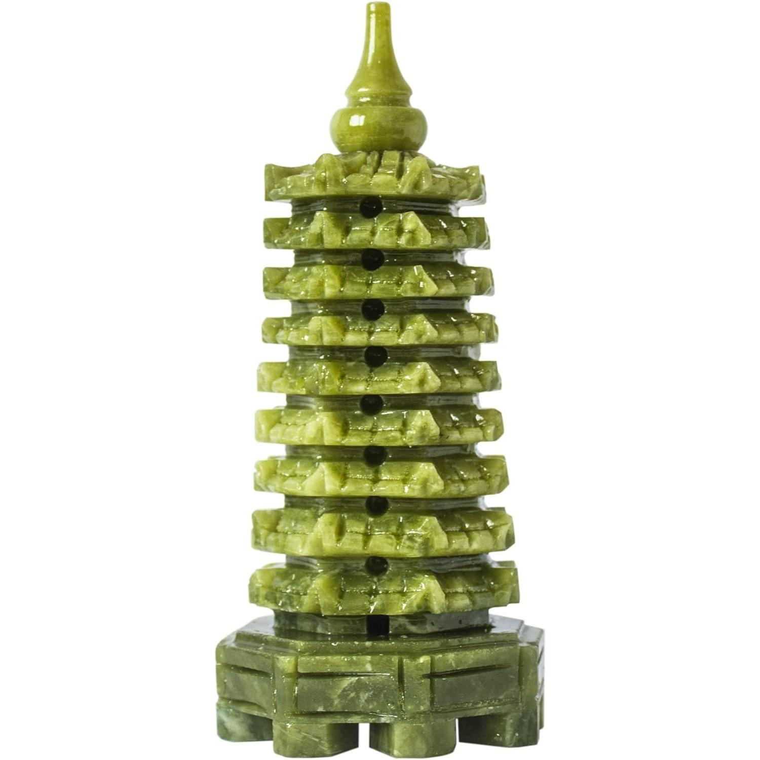 Green Natural Jade Nine-Storey Wenchang Tower Pagoda Statue Fengshui Handmade Figure Hand Carved Collection Arts Home Decor Ornaments Z
Green Natural Jade Nine-Storey Wenchang Tower Pagoda Statue Fengshui Handmade Figure Hand Carved Collection Arts Home Decor Ornaments Z