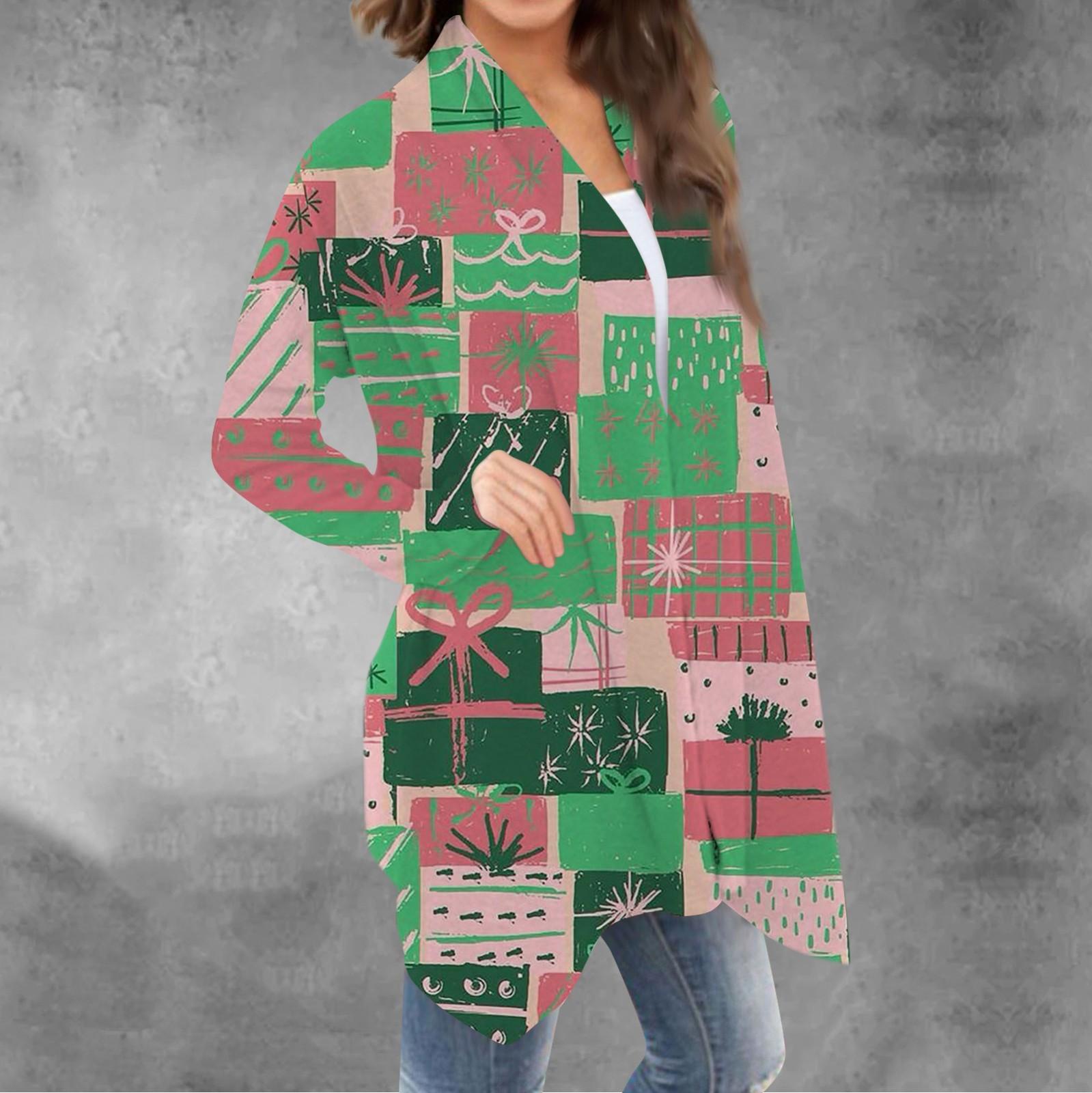 Жіночий повсякденний різдвяний кардиган з довгими рукавами без верхнього пальто XXXXL
Жіночий повсякденний різдвяний кардиган з довгими рукавами без верхнього пальто XXXXL