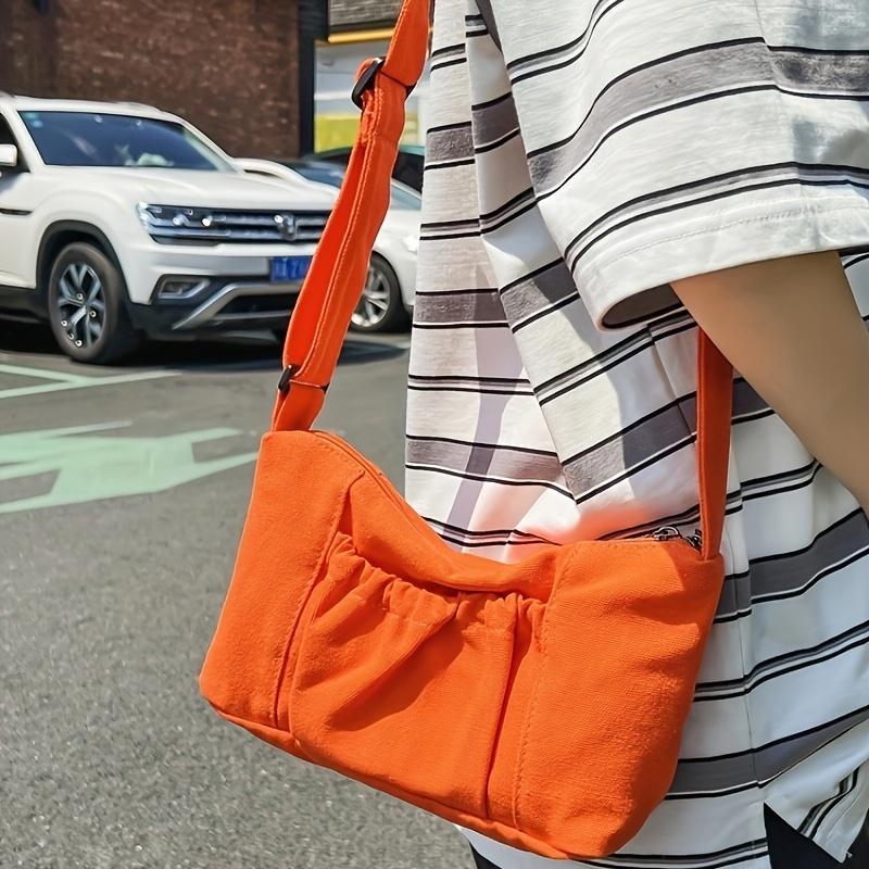 Crossbody Bag With Adjustable Strap, Lightweight Canvas Shoulder Purse, Simple And Versatile Solid Color Bag For Daily Use помаранчевий
Crossbody Bag With Adjustable Strap, Lightweight Canvas Shoulder Purse, Simple And Versatile Solid Color Bag For Daily Use помаранчевий