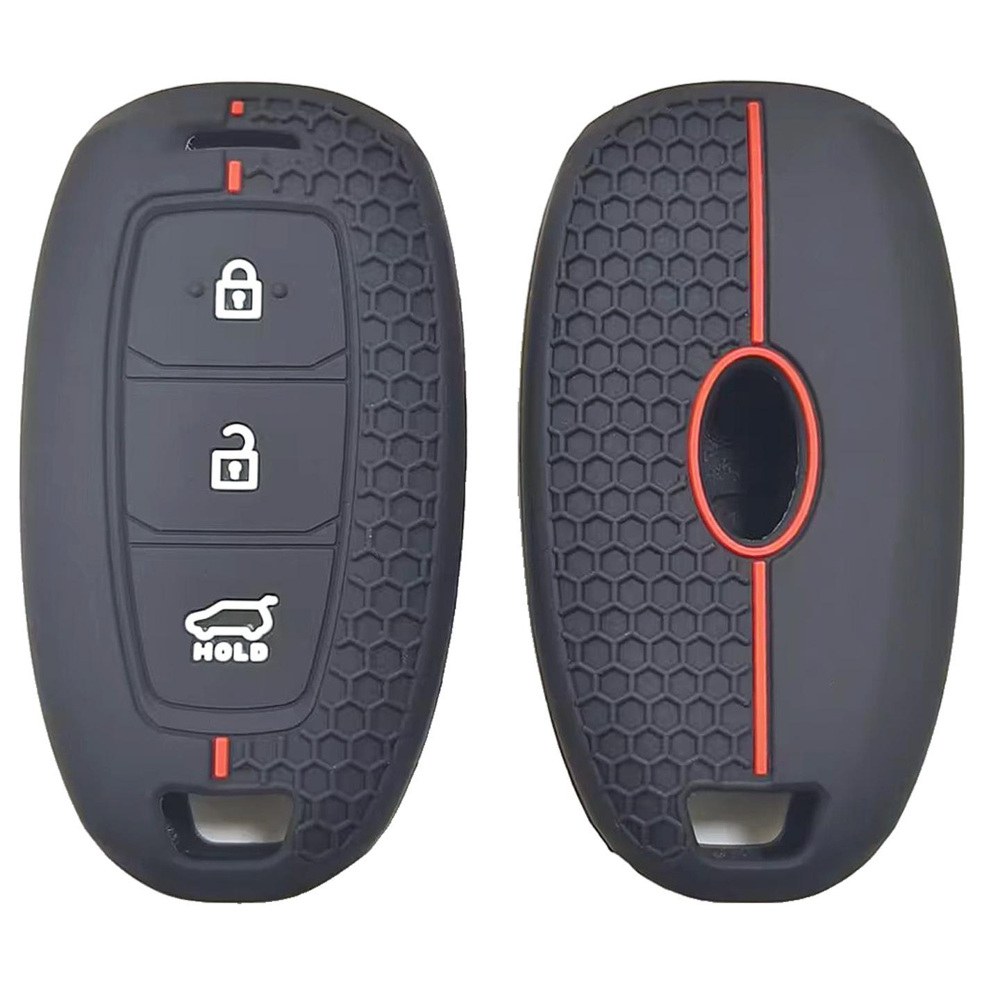 Remote control 3-button silicone car key cover honeycomb shape suitable for Hyundai Festa IX25 name Tushengda IX35 acceptance чорний
Remote control 3-button silicone car key cover honeycomb shape suitable for Hyundai Festa IX25 name Tushengda IX35 acceptance чорний