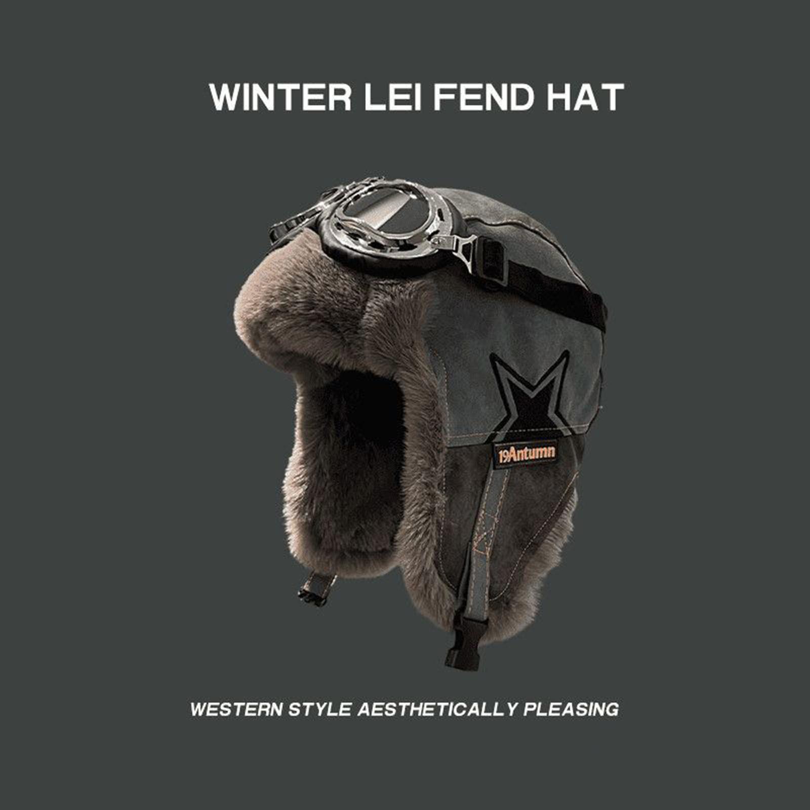 Winter Hat Unisex Retro Lei Feng Cap Hat With Warm Fleece Ear For Cycling And Motorcycle Riding One Size
Winter Hat Unisex Retro Lei Feng Cap Hat With Warm Fleece Ear For Cycling And Motorcycle Riding One Size