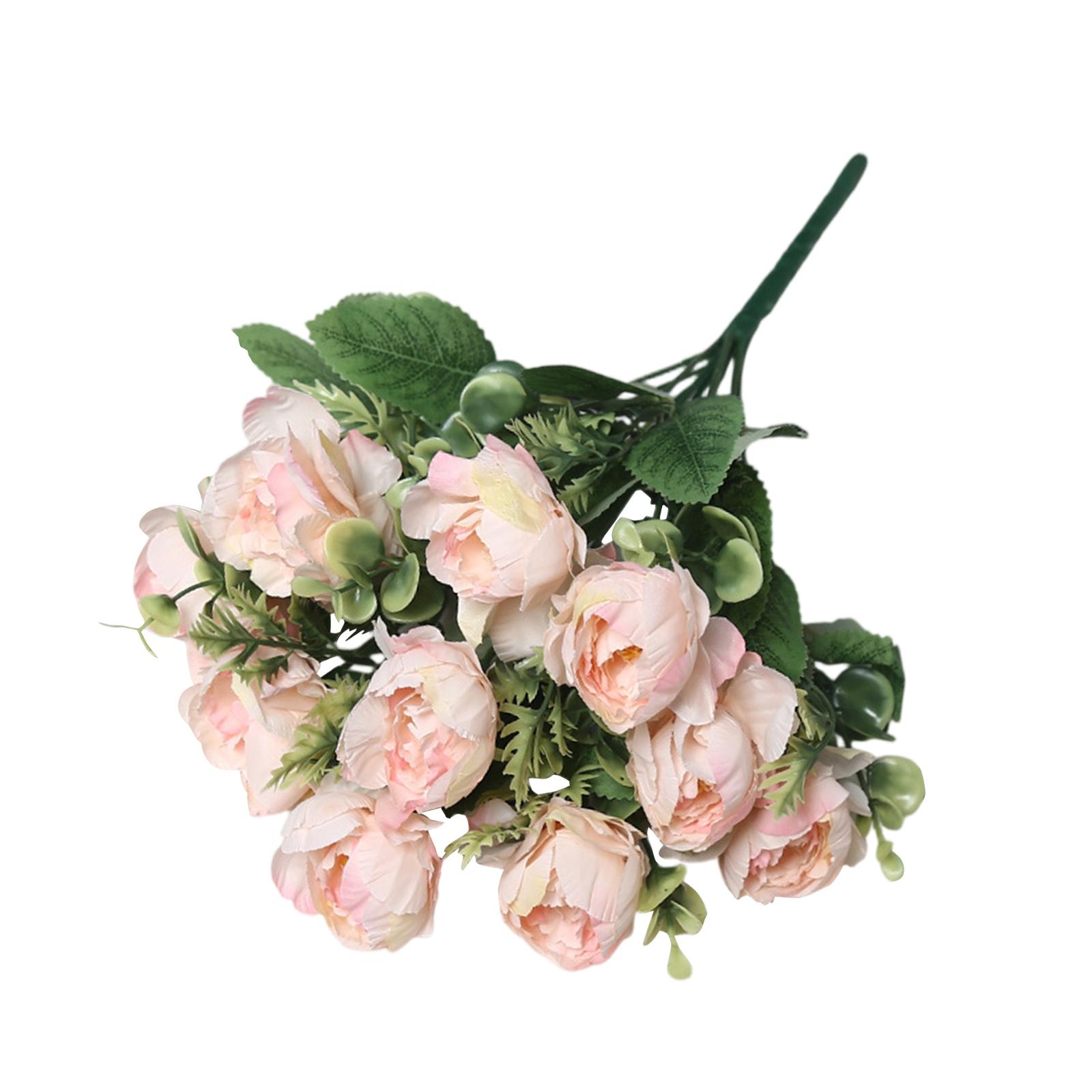 Artificial Peony Bouquet Realistic Silk Flower Arrangement with Greenery for Home Office Wedding Decoration Indoor Outdoor Use One Size
Artificial Peony Bouquet Realistic Silk Flower Arrangement with Greenery for Home Office Wedding Decoration Indoor Outdoor Use One Size