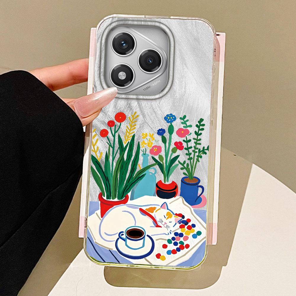 White Porcelain Cat Flower Phone Case for Honor 400 200 90 Smart Pro Magic7 6 5 70 Lite X9a X9c X8b X8a X8c X7c X7B X6b Cover Honor 400 Pro
White Porcelain Cat Flower Phone Case for Honor 400 200 90 Smart Pro Magic7 6 5 70 Lite X9a X9c X8b X8a X8c X7c X7B X6b Cover Honor 400 Pro