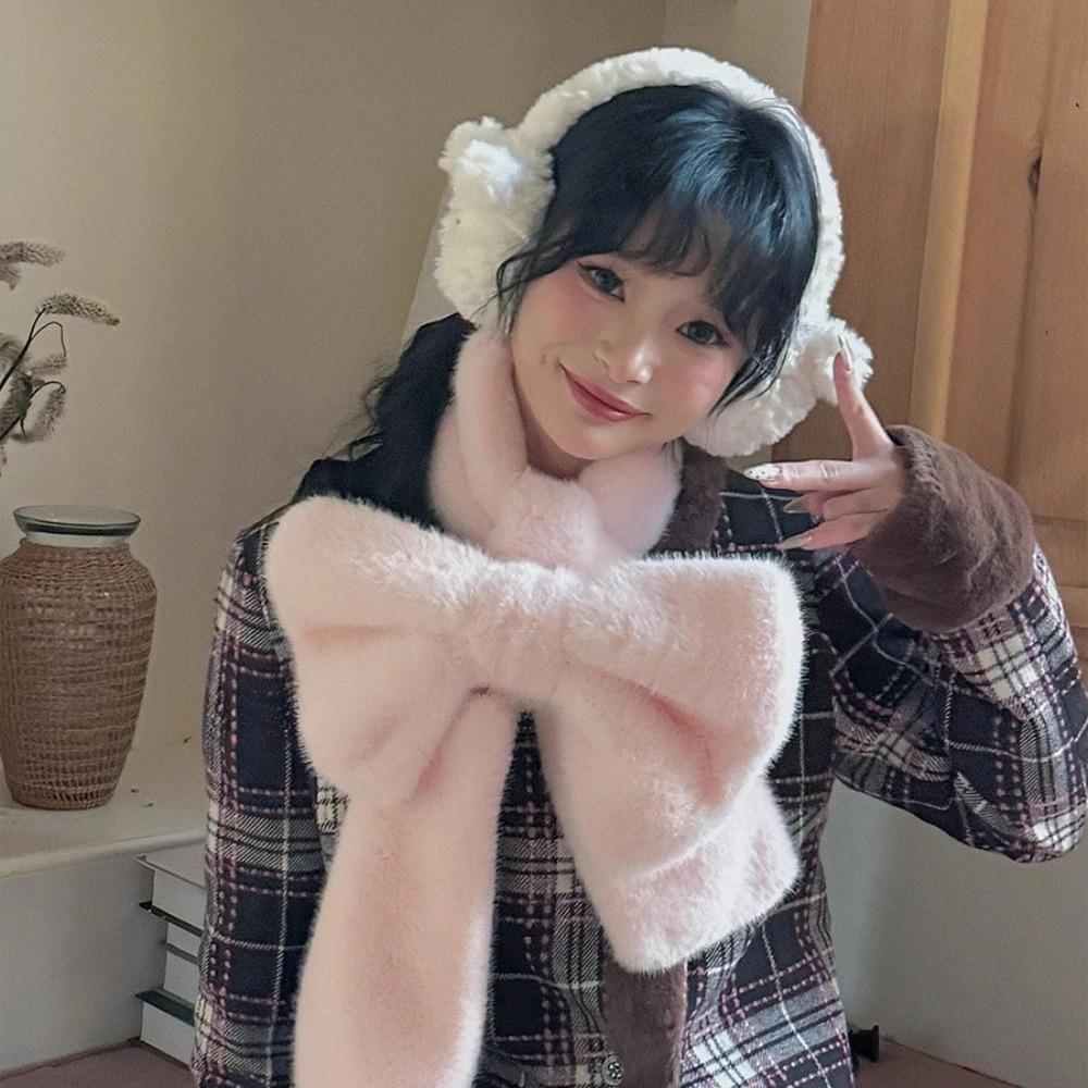 Sweet Big Bow Scarf Solid Color Windproof Neck Warmer Thicken Neck Scarf Women Girl рожевий
Sweet Big Bow Scarf Solid Color Windproof Neck Warmer Thicken Neck Scarf Women Girl рожевий