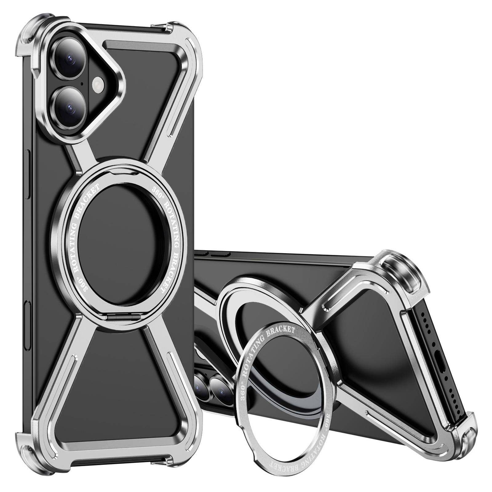 For iPhone 16 Bumper Cases Borderless Metal Frame Cover Compatible with MagSafe Kickstand Silver
For iPhone 16 Bumper Cases Borderless Metal Frame Cover Compatible with MagSafe Kickstand Silver