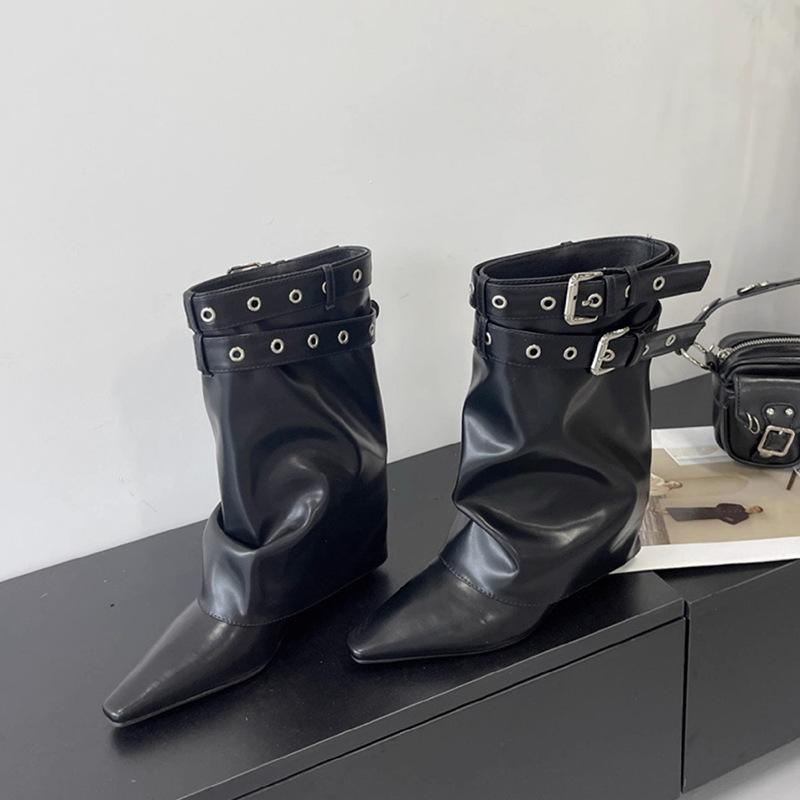 French gentle temperament belt buckle trouser boots women s 2025 new Spice Girl temperament pointed wedge straight knight boots 35
French gentle temperament belt buckle trouser boots women s 2025 new Spice Girl temperament pointed wedge straight knight boots 35