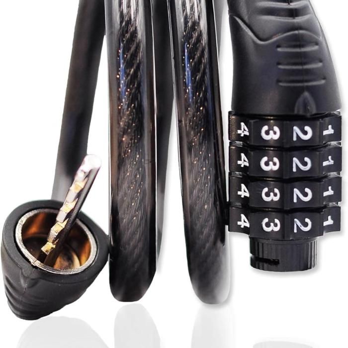 4-значний код, що скидається, для велосипеда – 32-дюймовий спіральний замок із ПВХ-покриттям для гірського велосипеда, шосейного велосипеда
4-значний код, що скидається, для велосипеда – 32-дюймовий спіральний замок із ПВХ-покриттям для гірського велосипеда, шосейного велосипеда