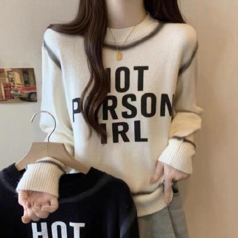 Early autumn new retro loose letter printed knitted sweater women s crew neck niche versatile long-sleeved sweater One Size
Early autumn new retro loose letter printed knitted sweater women s crew neck niche versatile long-sleeved sweater One Size